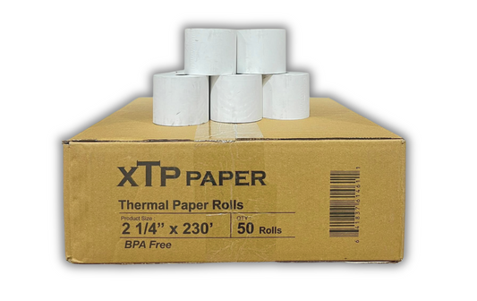 2-1/4 X 230' (50 Rolls) Thermal Paper Credit Card Receipt Rolls