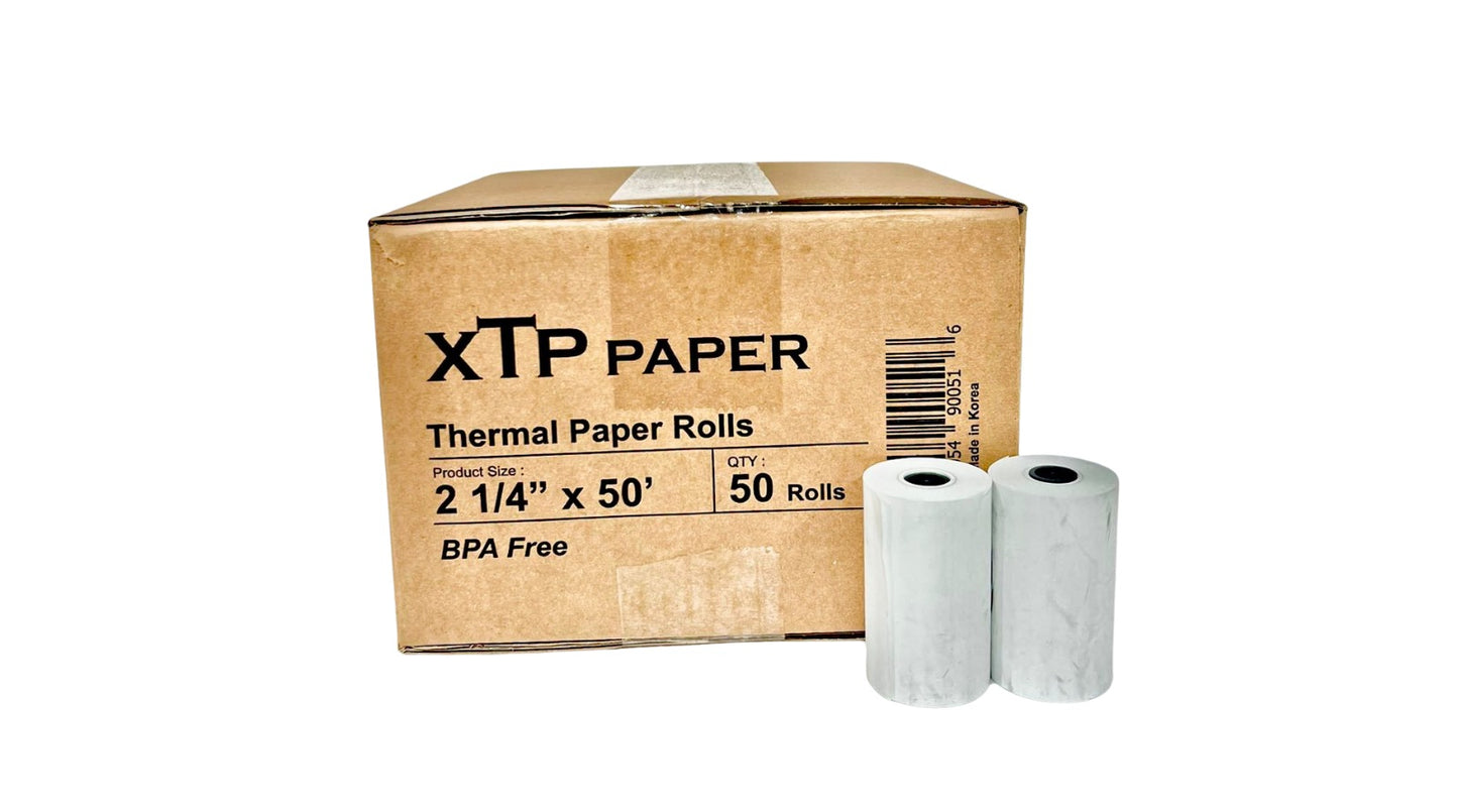 2-1/4" X 50 (50 Rolls) Thermal Paper Credit Card Receipt Rolls