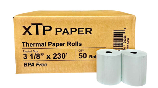 3-1/8" X 230' X (50 Rolls) Thermal Paper Credit card Receipt Rolls